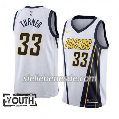Kinder NBA Indiana Pacers Trikot Myles Turner 33 2018-19 Nike Weiß Swingman